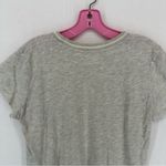 Brandy Melville Basic Cropped Short Sleeve T Shirt Striped Neck One Size Gray Photo 7