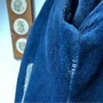 1960s Faux Fur Lined Tweed Winter Coat Medium Blue Photo 10