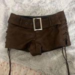 Brown leather shorts Size XS Photo 0