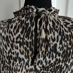Primark Leopard Blouse Sheer Womens Size 4 Brown Photo 4