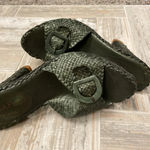 Anthropologie  Paola Ferri green woven heels Photo 6