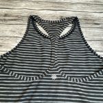 Athleta Women's Striped Racerback Athletic Tank Top Black White Gray S SM Small Photo 5