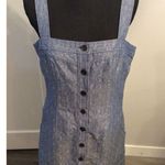 Derek Lam  Denim Print Dress Front Button Strappy Size 14 Blue NWT Photo 2