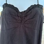 Gap  Black Seersucker Eyelet Spaghetti Strap Dress Vintage 2 Photo 2