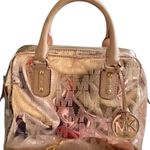 Michael Kors  Signature Pink Rose Librarian Gold Bag Photo 1