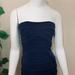 BCBG Maxazria Strapless Navy Blue Bandage Dress Photo 5
