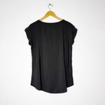 EXPRESS  Dark Gray Cap Sleeve Satin Blouse Women’s Size Medium Photo 6