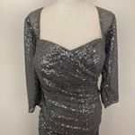 La Femme NWT  Sequined Shirred Sweetheart Neckline Trumpet Dress Size 14 Photo 2