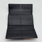 Coach Vintage SoHo Pleated Black Leather Trifold Wallet Snap Closure Photo 3