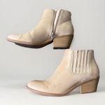 Frye and Co. Women's Jude Stacked Heel Booties Stone Camel 7.5 Western Photo 0