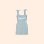 Reformation Minna Velvet Dress (Turquoise) Photo 0