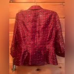 R & M Richards R & M Collection | Jacket Bling Burgundy Sequence 3/4 Sleeve size 10. Photo 7