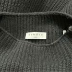 Sandro  Puff Sleeve Ribbed Knit Wool Sweater Dress in Black Size 36 US Small 4 Photo 6