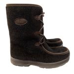 LL Bean Women 9 M Mukluk Winter Boots Brown Fleece Lined Faux Fur Faux Calf Hair Photo 0