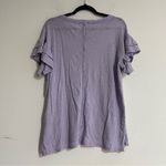 Anthropologie Pilcro Heritage Femme Short Sleeve Flutter Tee Lilac Size Small Photo 3