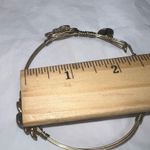 JM Collection Gold Tone  Wire  Fleur-de-lis Hook and Loop Bangle Bracelet Photo 5