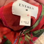 Everly  Red Floral Ruffled Mini Dress Womens S Summer Sundress Girly Tropical Photo 6