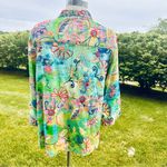 John Mark  Colorful Floral Embroidered Kimono Petite Jacket Photo 6