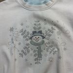 Vintage 90s Grandma/ Grunge White Snowman "ugly" Christmas sweatshirt, Womens M‎ Size M Photo 4