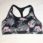 SheIn Black & Pink Tropical Floral Print Sports Bra Size Large Photo 9