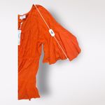 Meshki  Orange Skyla Playsuit Romper NWT Off Shoulder V-Neck‎ Tasseled Size M Photo 8