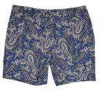 Talbots  Women's Size 12 Blue Paisley Print Shorts Cotton Photo 6