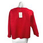 NEW $140 Adore Red Faux Vegan Suede Grommet Open Front Long Sleeve Coat Jacket M Size M Photo 1