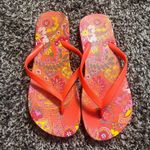 Old Navy Women’s neon orange flip flop sandals. Size 7 Photo 0