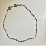 MMA gold tone byzantine circle green necklace Photo 3