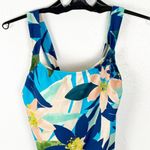 BEACH BETTY One Piece Tropical Floral Back Tie Built In Bra Swimsuit Medium Photo 12