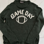 Wooden Ships  Dark Green Loose knit rolled collar Game Day Football sweater XS Photo 0