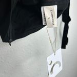 Commense Sheer Mesh Panel Velvet Bow Strap Cropped Blouse S NWT Photo 4