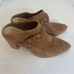 Dolce Vita Serla Leather Truffle Suede Heeled Mule Shoe 10 Tan Photo 1