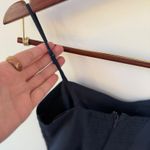 Abercrombie & Fitch ‎ Camille Women Size Small P Blue Satin Side Slit Midi Dress Photo 6