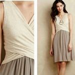 Anthropologie Amadi Lola Dress Medium Linen crossover cream Olive XS Photo 1