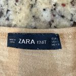 ZARA  Beige Mini Dress with Red Floral Embroidery Photo 3