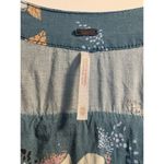 Free People Tuscan Dreams Teal Floral Long Sleeve Tunic Mini Dress Flowy XS Photo 3