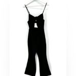 LITA by Ciara x Revolve Tie Front Jumpsuit Cut Out Black V Photo 3