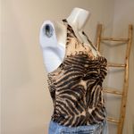Silence + Noise Urban Outfitters Halter Baby Doll Tiger Print Top Large Photo 2