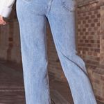 Pretty Little Thing Light Blue Straight Jean Photo 2