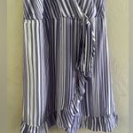 Harper Heritage HARPER‎ Heritage Francesca’s white striped ruffle halter dress - S Photo 2