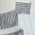 NWOT White Black Stripe Bikini Sleeves Sz Small Photo 3