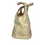 Kate Spade  New York Brown, Tan, and Red Canvas Tote Photo 3