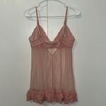 Victoria's Secret Y2K Sheer Lace & Mesh Flyaway Babydoll Slip Women’s L Vintage Photo 7