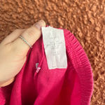 Women’s 100% Linen Pants Hot Pink Size Small Photo 6