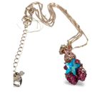 Betsey Johnson  Celestial Star Bunny Crystal Necklace Rabbit Charm Easter Spring Photo 1