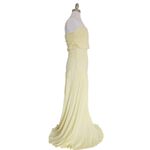LIONESS  Field of Dreams Maxi Dress Lemon Butter Yellow Off Shoulder Pleated M Photo 10