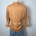 Vintage 70s Button Up Shirt Top Orange Photo 8