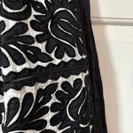 Ulla Johnson  Francesca Satin Trim Floral Appliqué Black White Midi Skirt Size 4 Photo 10