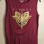 DC Comics Wonder Woman  Fierce Burgandy Tank Top Photo 0